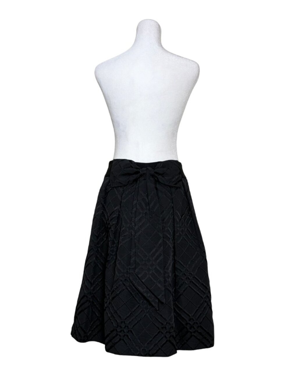 Ted Baker Mansii Plaid Bow Size 2 Black Cocktail Skirt